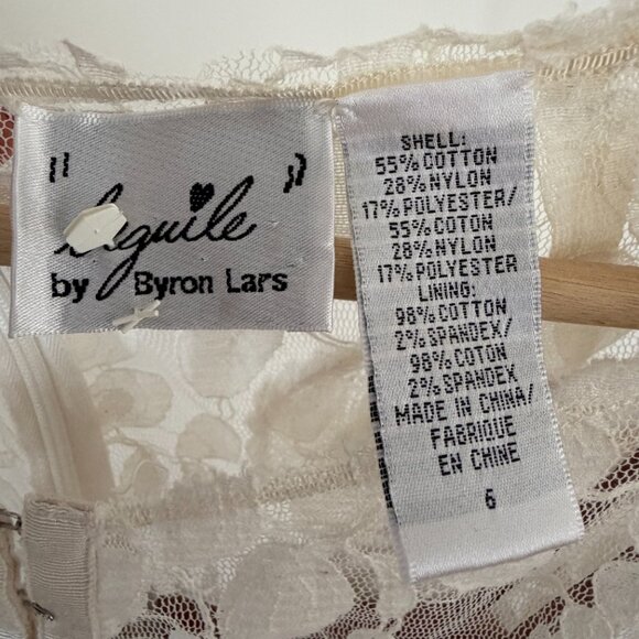 Beguile by Byron Lars Lace Sheath Dress • Size 6 • Ivory • NO BELT - Picture 3 of 3
